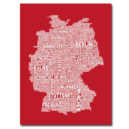 Michael Tompsett 'Germany City Map I' Canvas Art,18x24
